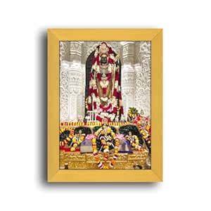 pnf Poster N Frames Shri Ram lalla Ayodhya Dham Religious Golden Wood ...