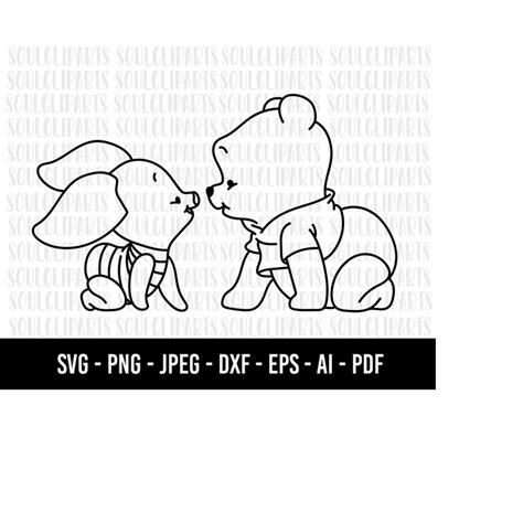 COD983-Winnie the pooh svg, winnie the pooh clipart, outline | Inspire ...