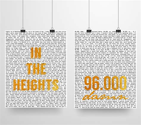 Digital Download of in the Heights Lyrics on the Background With a ...