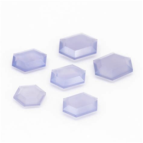 10x10 to 16x12mm Gem Blue Mexican Chalcedony Hex Tablets™ – Columbia ...