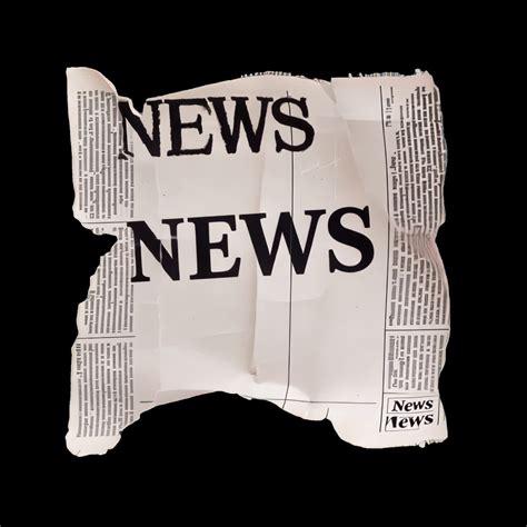 Torn newspaper headline animation isolated asset, transparent 4K video ...