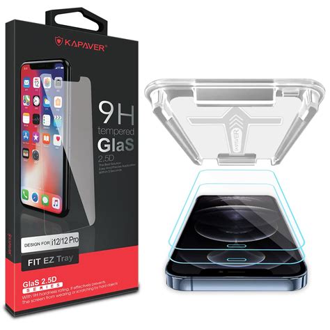 KAPAVERÂ® GLaS HD EZ FIT 2.5D iPhone 12/12 Pro Tempered Glass Screen ...