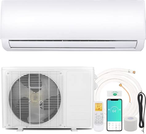 Wifi Enabled 9,000 BTU Mini Split Air Conditioner & Heater, 19 SEER2 ...