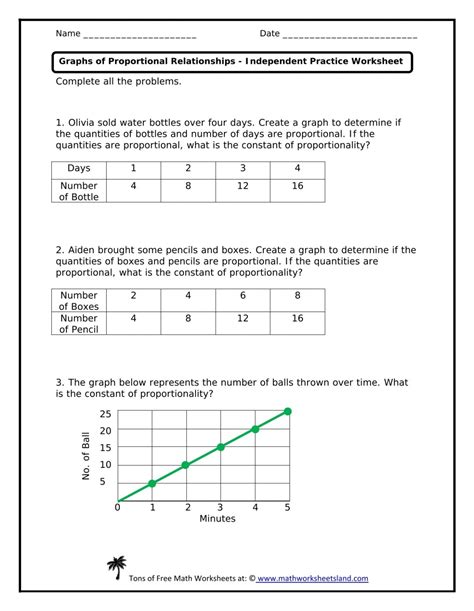Proportional Relationship Worksheet