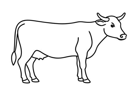 A drawing of a cow with a cow on it | Premium AI-generated vector