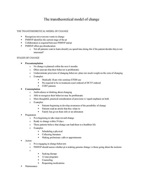 Stages OF Change - The transtheoretical model of change THE TRANSTHEORETICAL MODEL OF CHANGE ...