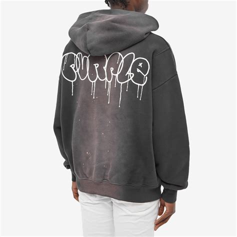 Purple Brand Distressed Bubble Logo Hoodie Black | END. (BE)