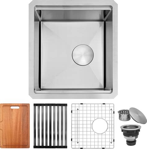 Lonsince Undermount Bar Sink,Wet Bar & Prep Sinks with Workstatin,16 ...
