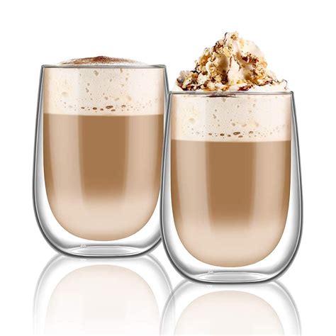 Buy FS COOL 180ml Glass Cups, Double Walled Thermo Espresso Glasses ...