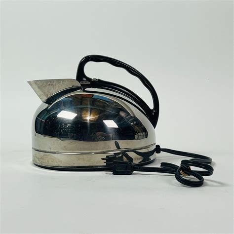 Sunbeam Vintage Electric Kettle Model KE95 Stainless Steel & Black ...