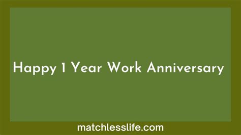 70 Happy 1 Year Work Anniversary Wishes, Status and Quotes for ...