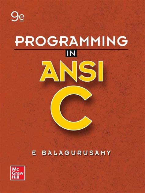 Programming in ANSI C: Buy Programming in ANSI C by Balagurusamy E at ...