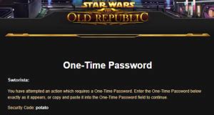 Setting Up Security Key SWTOR 的图像结果