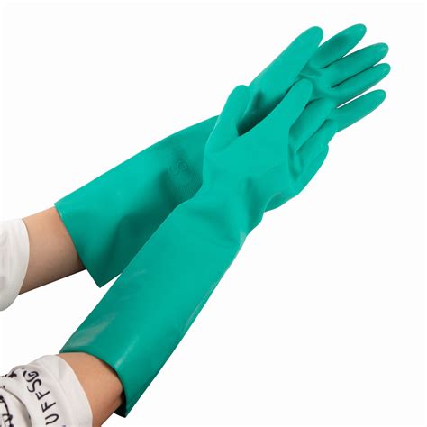 Bundhand Safety Protective Anti-Oil Industrial Use Long Cuff Unlined ...