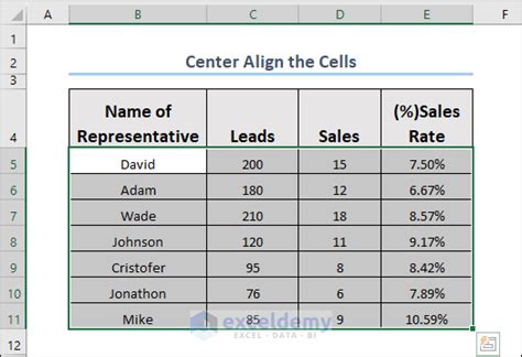 Image result for Center Alignment in Excel
