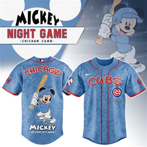Premium MLB Chicago Cubs X Mickey Mouse Baseball Jersey NMD – Dulcie Shop