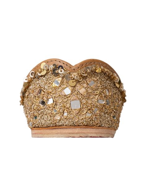 Mehbooba Jutti | Golden Bridal Juti – Needledust