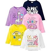 Kuchipoo Girls Full Sleeves Regular Fit Cotton T-Shirt (KUC-TSHRT-114 ...