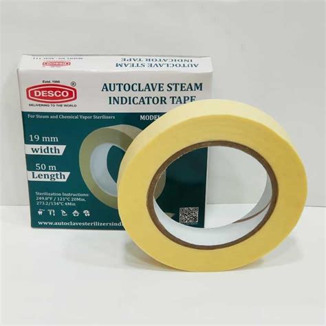 DESCO Autoclave Tape/Steam Sterilization Indicator Tape (19mm x 50 Mtrs ...