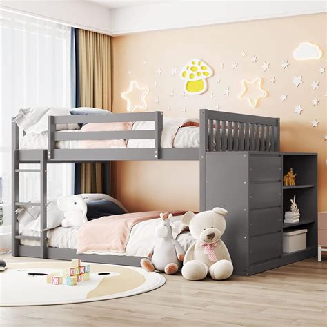 Amazon.com: Harper & Bright Designs Full Over Full Bunk Bed with ...
