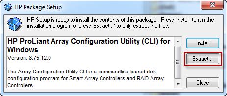 HP Array Configuration Utility 的图像结果