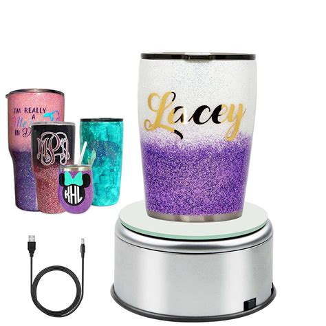 Display Turner for Epoxy Glitter Tumblers, 360 Degree Rotating Display ...