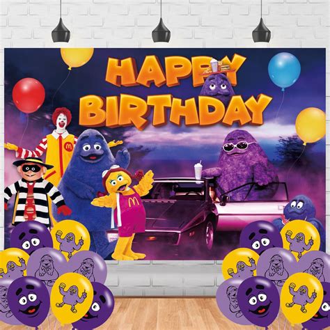 Amazon.com : 𝓖𝓻𝓲𝓶𝓪𝓬𝓮 Birthday Party Backdrop,𝓖𝓻𝓲𝓶𝓪𝓬𝓮 Birthday Party ...