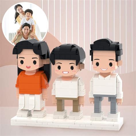 Custom Family Brick Figure, Personalized One Gift Whole Family, Unique ...