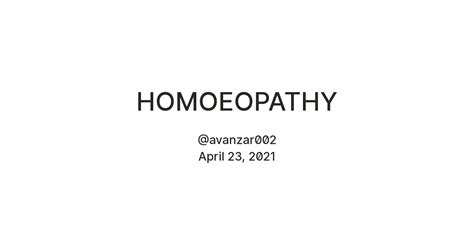 HOMOEOPATHY — Teletype
