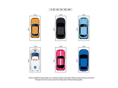 Create/ Design Various Simple Cartoon Car Images in 2D Bird's Eye View ...