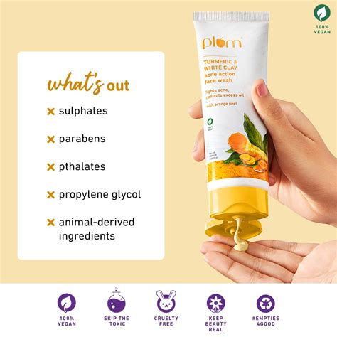 Foxy.in : Buy Plum Turmeric & White Clay Acne Action Face Wash (100ml ...