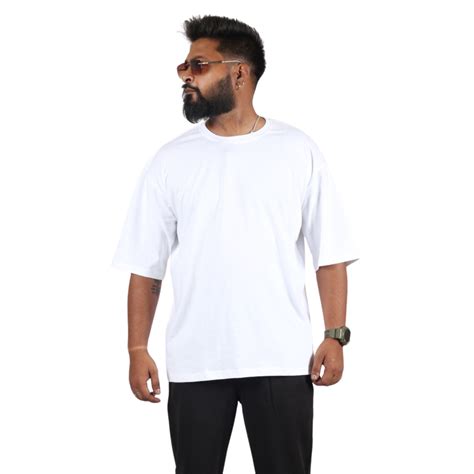 Cloud White Drop Shoulder Men T-Shirt – Saroy