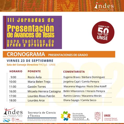 Presentaciones de avances de tesis de grado – INDES | Instituto de ...