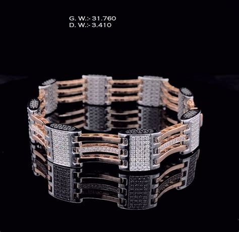 Diamond Gents Bracelets Manufacturer, Exporter & Supplier from Surat India