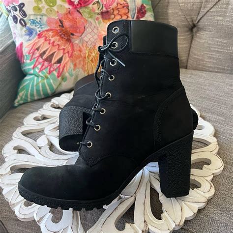 Black Timberland High Heel Boots Women