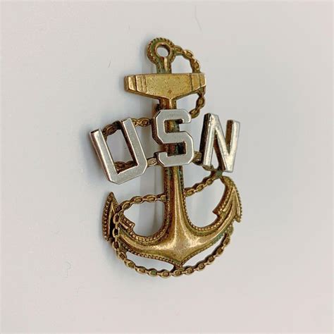 US Navy/USN Chief Petty Office/CPO Fouled Anchor Brooch/Pin | #3865585379