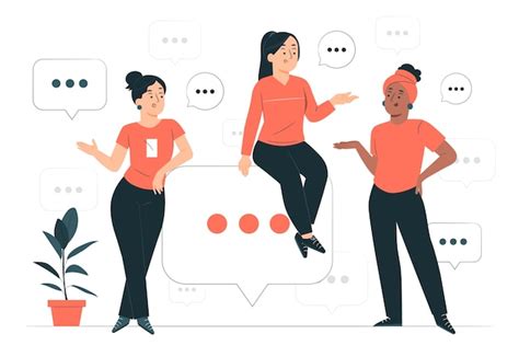 Femmes parlant illustration de concept | Vecteur Gratuite