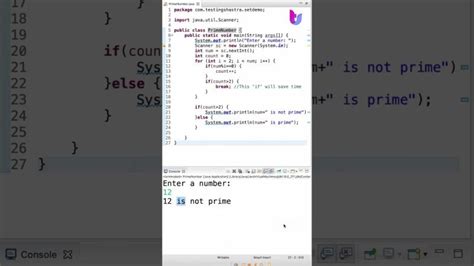 Image result for Prime Number Program in Java Video in Telugu