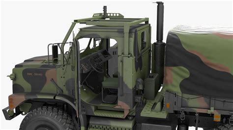 3D Military Medium Cargo Truck 6x6 with Tent Rigged model | 3D Molier ...