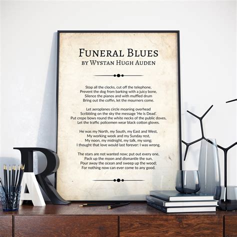 Funeral Blues Poem