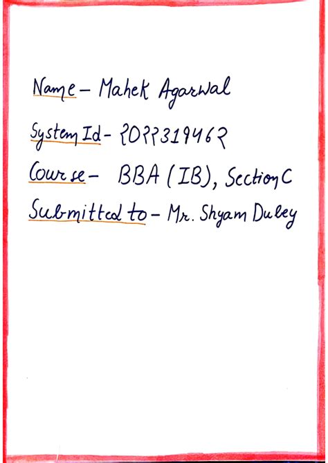 Physical education notes - Name Mahek Agarwal System Id 2022319462 Cour ...
