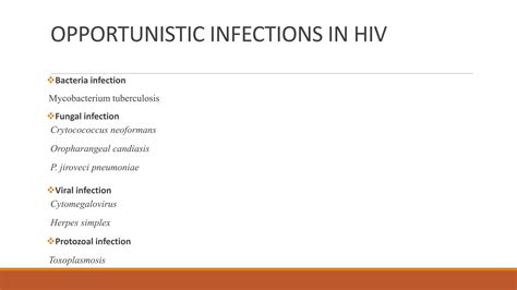 OPPORTUNISTIC INFECTIONS IN HIV.pptx