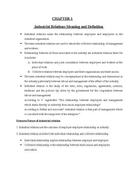 CHAPTER 1: Understanding Industrial Relations - Meaning & Definition ...
