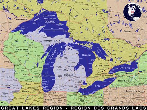 Great Lakes · Public domain maps by PAT, the free, open source, portable atlas
