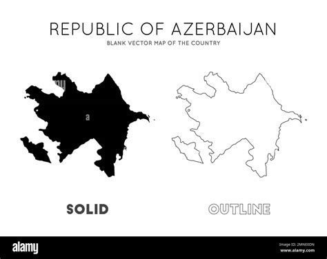 Azerbaijan map. Blank vector map of the country. Borders of Azerbaijan for your infographic ...