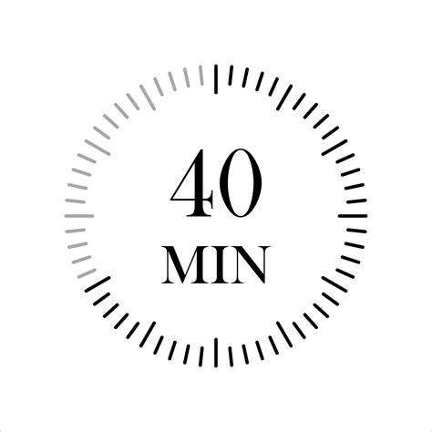 40 minutes timers Clocks, Timer 40 min icon. 25752047 Vector Art at ...