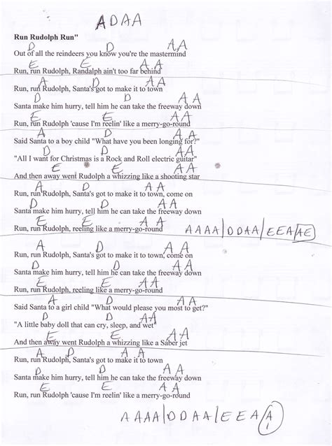 Christmas Song Lyrics Run Run Rudolph at Thomas Russo blog