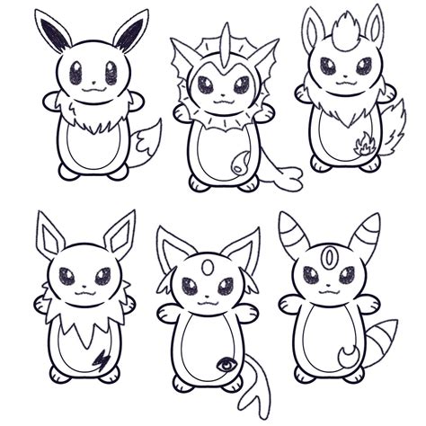 Pokemon Coloring Pages Eevee Evolutions Glaceon