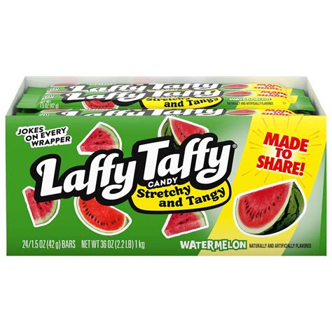 Watermelon Laffy Taffy Stretchy and Tangy Candy - 36 oz (Pack of 24) in ...