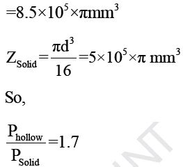 A solid shaft of 200mm diameterhas the same cross-sectional area asthat ...